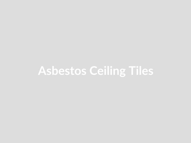 Asbestos ceiling tiles in an older building